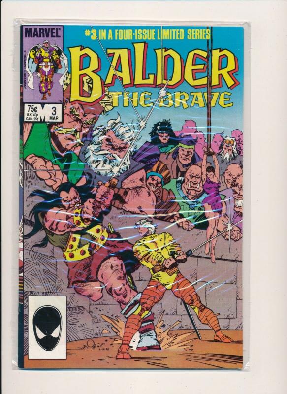 BALDER The BRAVE #1-4 Set (1,2,3,4) Marvel Comics ~ VF/NM 1985 (PF405)