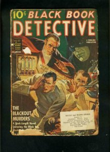 BLACK BOOK DETECTIVE MARCH 1942-BLACK BAT STORY-BLACKOUT MURDERS-FAIR