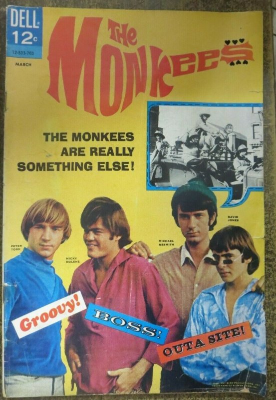 MONKEES #1 (Dell, 3/1967) FAIR (FR) Photo Cover!