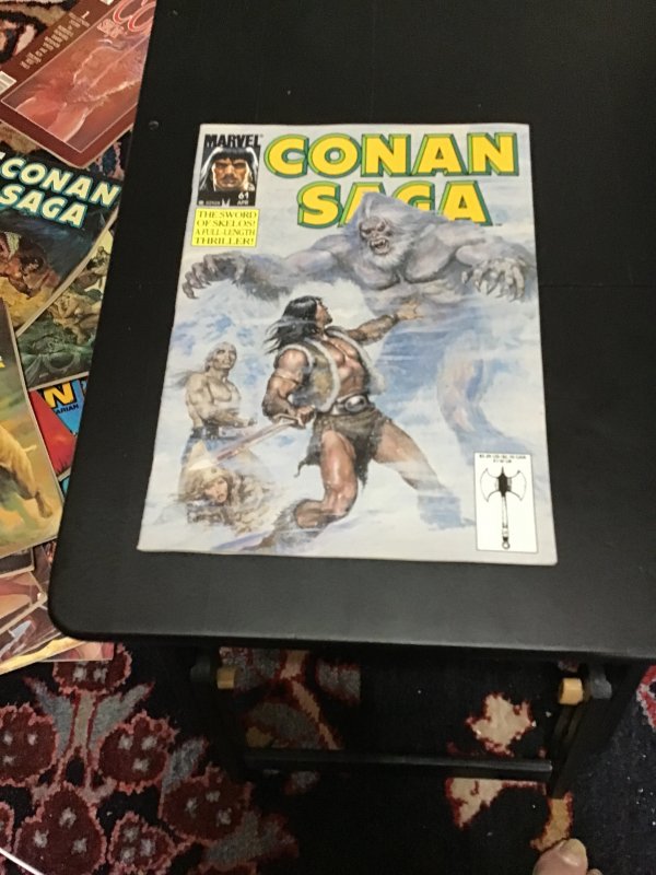 zzz Conan Saga #61;(1990) High grade! The sword of SKelos! VF/NM Wow!