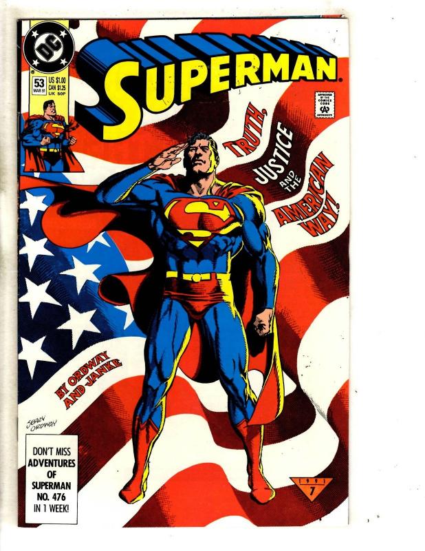 Lot Of 6 Superman DC Comic Books # 53 62 76 78 82 + Man Of Steel # 1 TP6