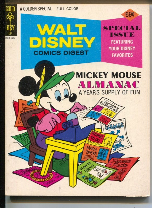 Walt Disney Comic Digest #57 1975-Mickey Mouse Almanacl-Carl Barks art-VF 