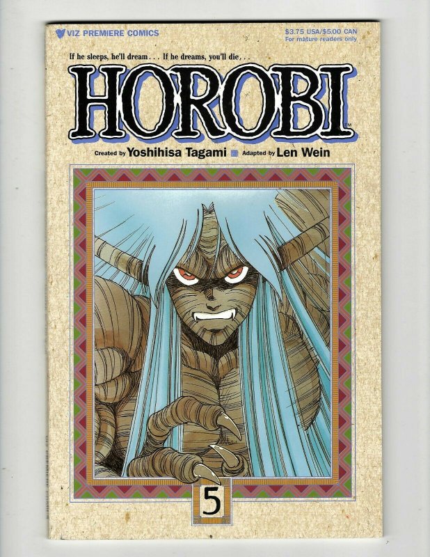 Lot Of 5 Horobi Viz Premiere Comic Books # 1 2 3 4 5 Len Wein Yoshihisa Taga SB5