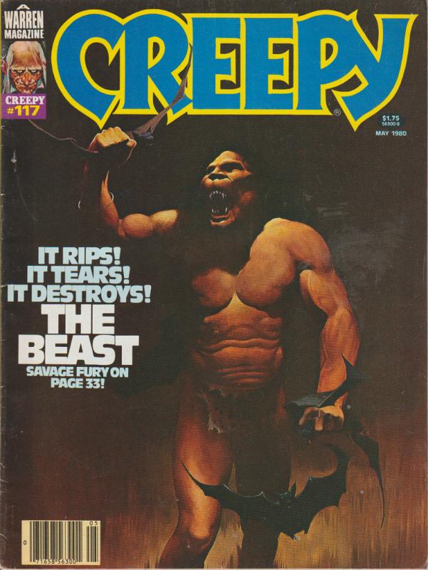 CREEPY #117, THE BEAST, ORIGINAL WARREN MAGAZINE, BAGGED-BOARDED