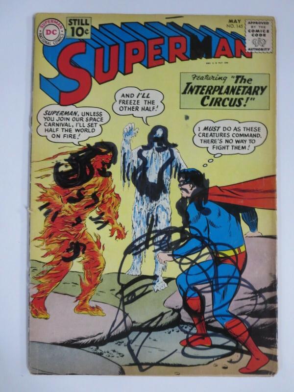 SUPERMAN  #145 (DC,5/1961) POOR (PR) Curt Swan! Al Plastino! Jerry Siegel!