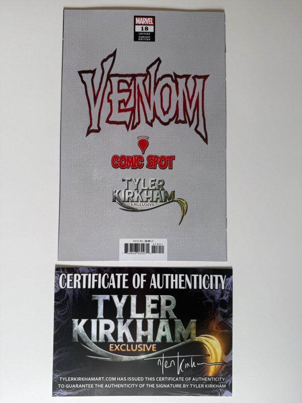Venom #18 Kirkham Cover B Virgin Variant (2019) signed Kirkham with COA!