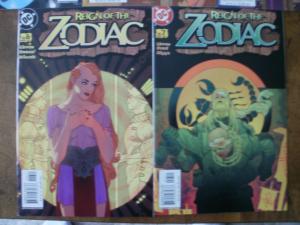 5 DC Comic Book: REIGN OF THE ZODIAC #2 #4 #5 #6 #7 (2003 2004) VG-VF