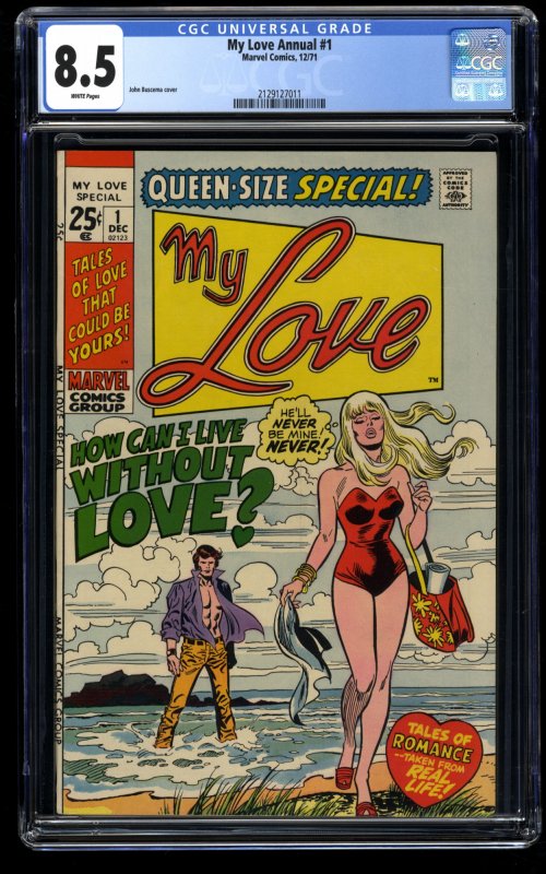 My Love Annual #1 CGC VF+ 8.5 White Pages