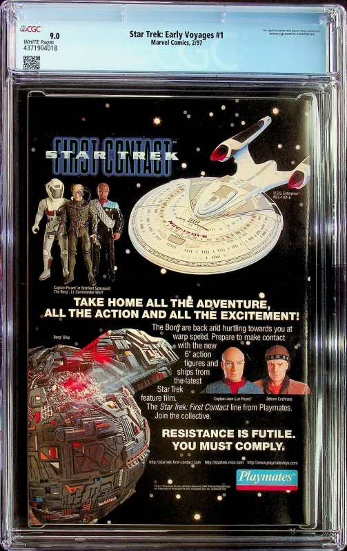 Star Trek: Early Voyages #1 (1997) - CGC 9.0 - Cert#4371904018