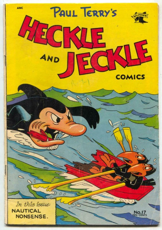 Heckle and Jeckle #17 1954-Shark cover- Funny Animal VG