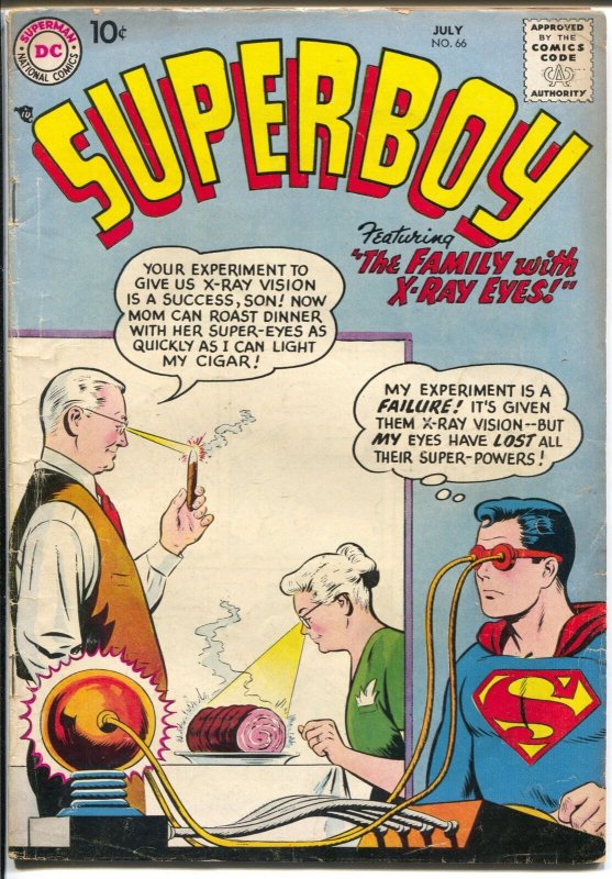 Superboy #66 1958-DC-Family With X-Ray Eyes-VG