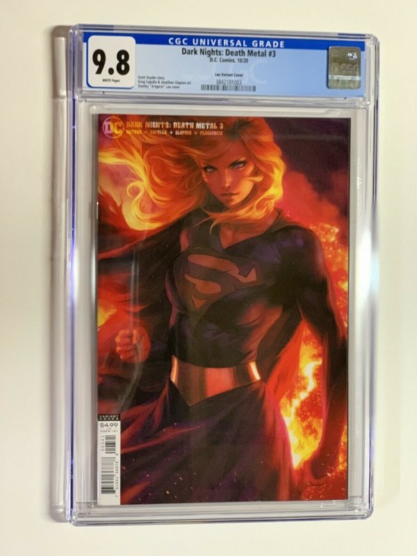 DARK KNIGHTS: DEATH METAL # 3 CGC 9.8 ARTGERM VARIANT. (10/20)