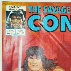 Savage Sword of CONAN #106 Michael Golden Cover 1984 Marvel Comics 