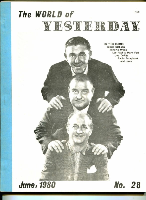 World of Yesterday #28 6/1980-Three Stooges-Sherlock Holmes-Nigel Bruce-VG