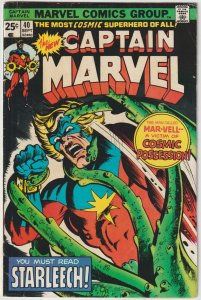Captain Marvel #40 (Sep 1975, Marvel), VG condition (4.0)