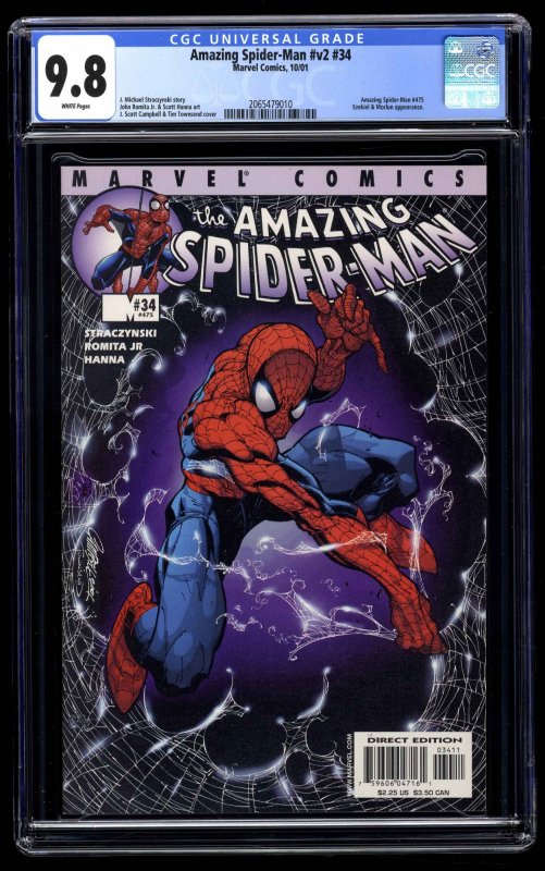 Amazing Spider-Man (1999) #34 CGC NM/M 9.8 White Pages