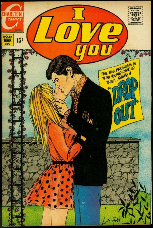 I Love You #84 1970- Charlton Romance- Drop Out VF