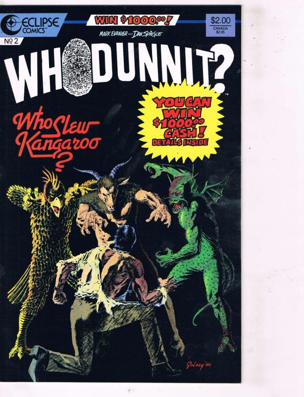 Lot of 3 Who Dunnit Eclipse Comic Books # 1 2 3 Super Heroes AD39