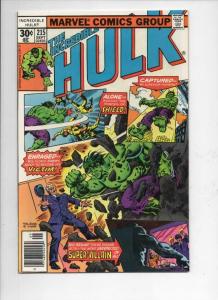 HULK #215, VF+, Incredible, Bruce Banner, Bi Beast, 1968 1977, Marvel