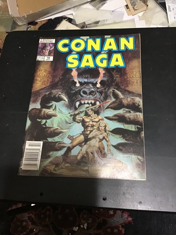 Conan Saga #18 (1988) Gorilla cover! High-grade! NM- Wow!