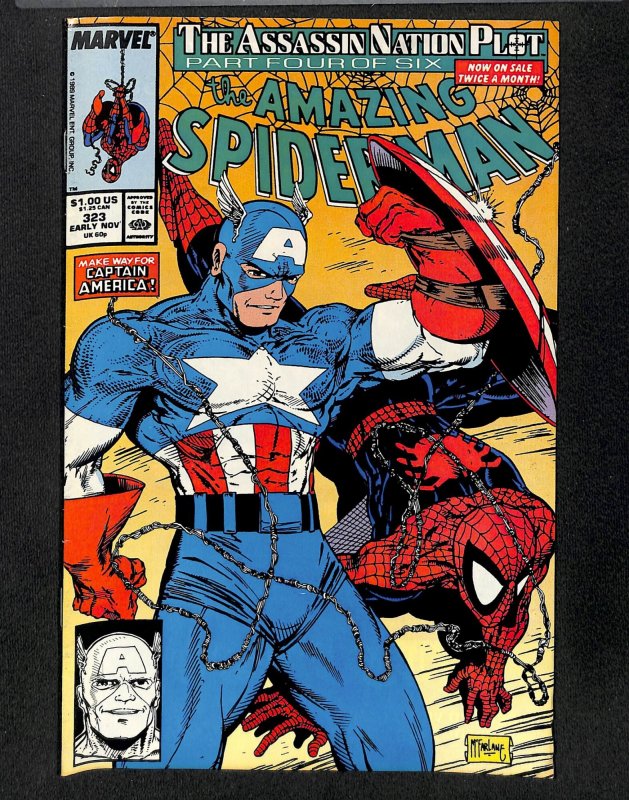 Amazing Spider-Man #323 VF 8.0 McFarlane Captain America!