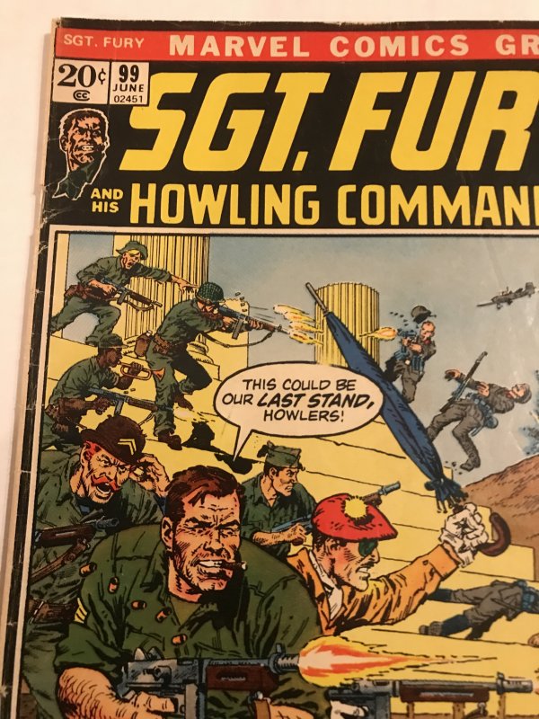 Sgt. Fury #99 : Marvel 6/72 VG+; WW2, Greece story