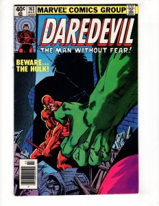Daredevil #163 (1980) THE INCREDIBLE HULK! Frank Miller  / ID#414