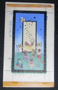 CHRISTMAS Children of the World Nativity Scene 9x15 Greeting Card Art #3003