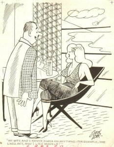 Model Casting Gag - Humorama 1956 art by Jack Lohr