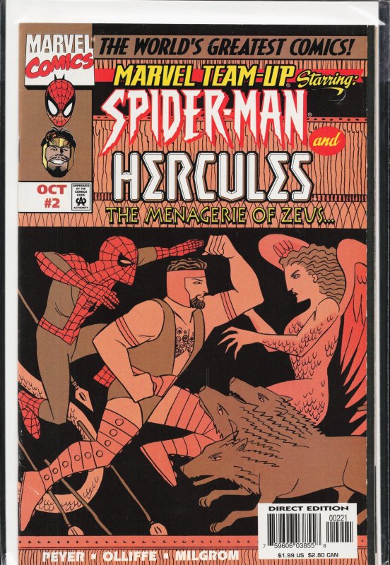 Marvel Team-Up #2 Olliffe Cover (1997) Hercules