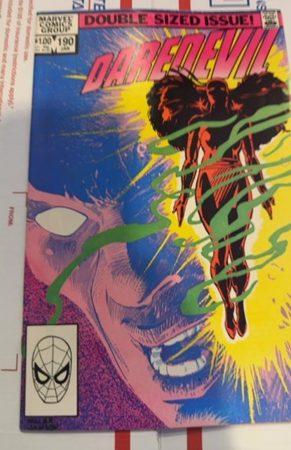Daredevil #190 Direct Edition (1983) resurrection of Electra