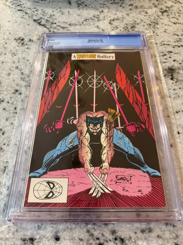 Wolverine # 8 CGC Graded 8.0 Marvel Comic Book 1989 Mr. Fixit JH23