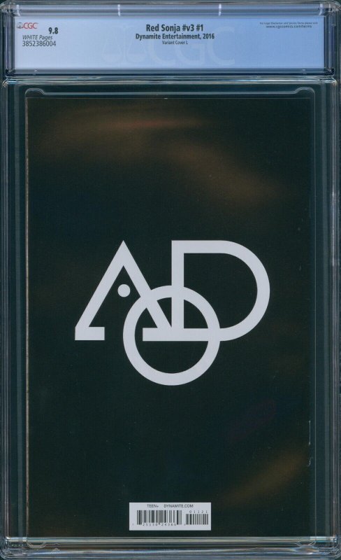 Red Sonja V.3 #1 Ahley Witter Cover L CGC 9.8 Low population