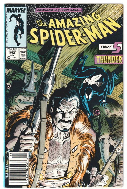 The Amazing Spider-Man #294 (1987) Kraven's Last Hunt Newsstand Edition