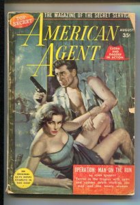 American Agent #2 8/1957-Magazine of secret service-Victor Olsen-spy & myster...