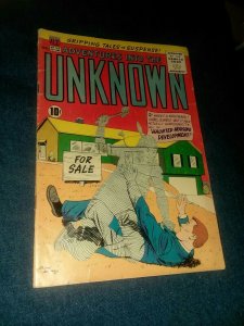 ADVENTURES INTO THE UNKNOWN #128 ACG 1961 silver age horror hitler stallin panel