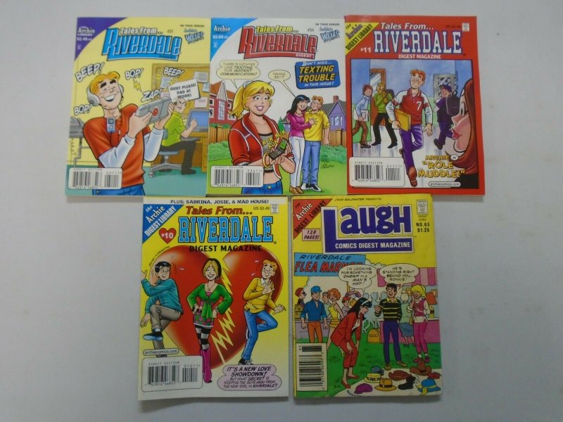 Archie Riverdale Digests lot 5 different issues avg 8.0 VF