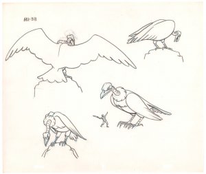 Masters of the Universe Animation Art #38 - B - Vulture - 1980s by Ric Estrada