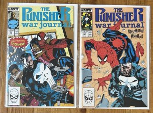 Punisher War Journal #14 + #15 NM Lot Jim Lee 1989 Marvel Spider-Man Appearance