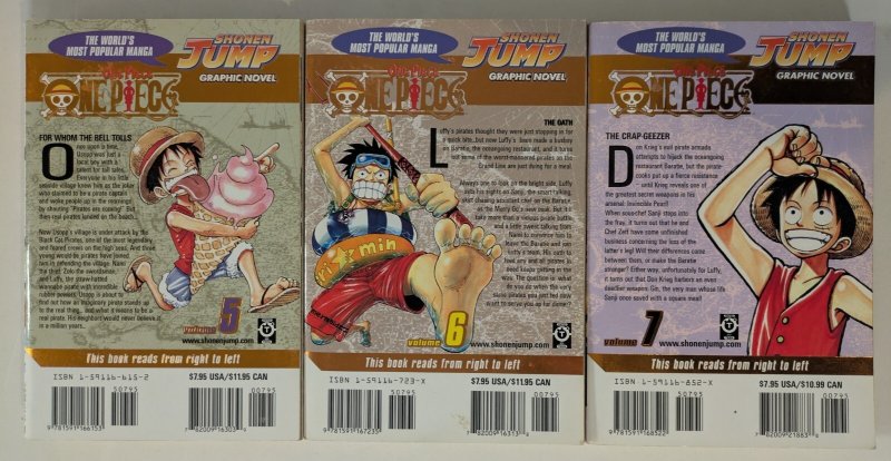 One Piece Gold Foils 5-7 (1st Edition)