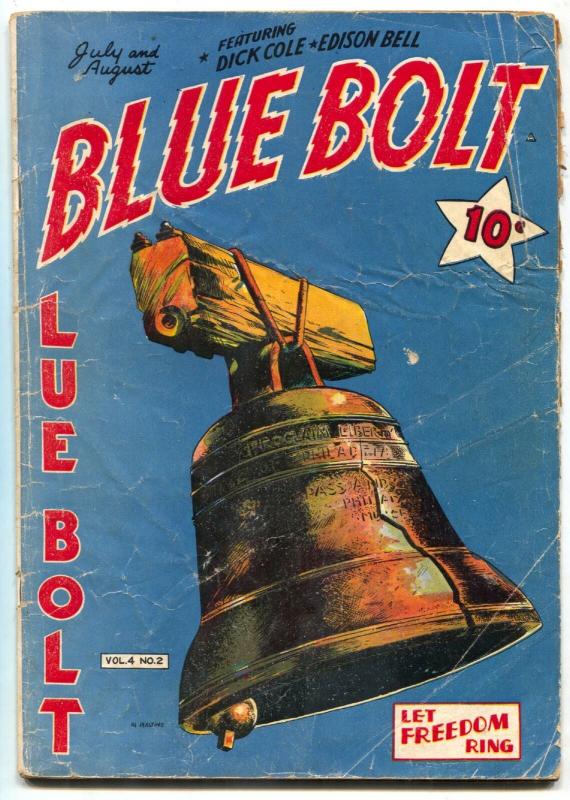 Blue Bolt Vol. 4 #2 1943-WWII battle story-Sgt Spook-Liberty Bell---VG