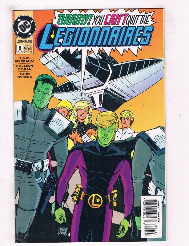 Legionnaires #8 VF/NM DC Comics Comic Book JLA Braniac 5 Nov 1993 DE43 TW14