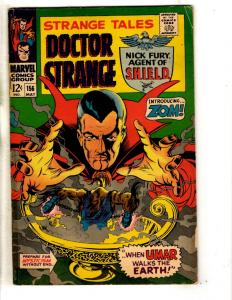 Strange Tales # 156 VG Marvel Comic Book Doctor Strange Nick Fury Shield RH1