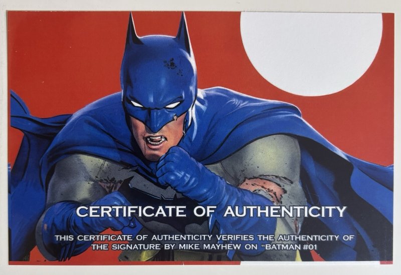 BATMAN #1 • MIKE MAYHEW EXCLUSIVE VIRGIN FOIL VARIANT 2025 LTD 1000 • SIGNED