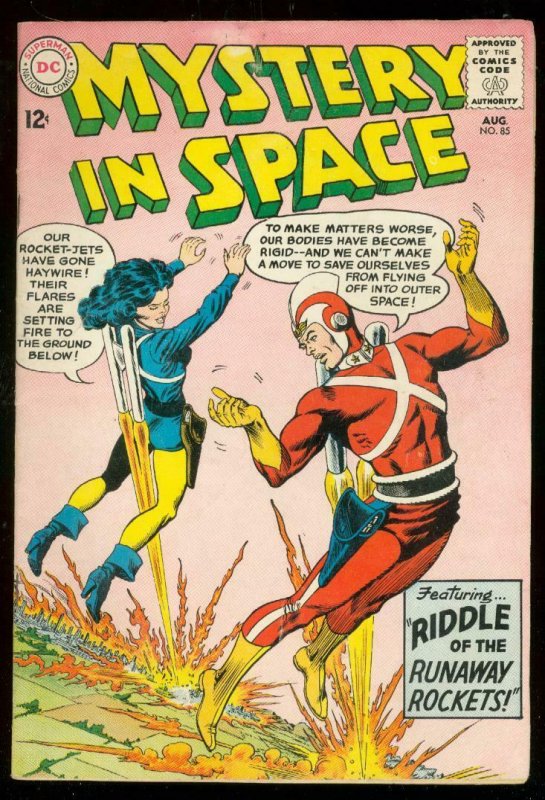 MYSTERY IN SPACE #85 1962-ADAM STRANGE-ROCKET PACK CVR FN