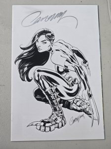 LAURA KINNEY WOLVERINE #1 MARVEL 2ND PRINT 1:25 VIRGIN VARIANT SIGNED CAMPBELL