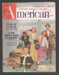 American Magazine 6/1953-cover art by Peter Stevens-pulp fiction-classic car ...