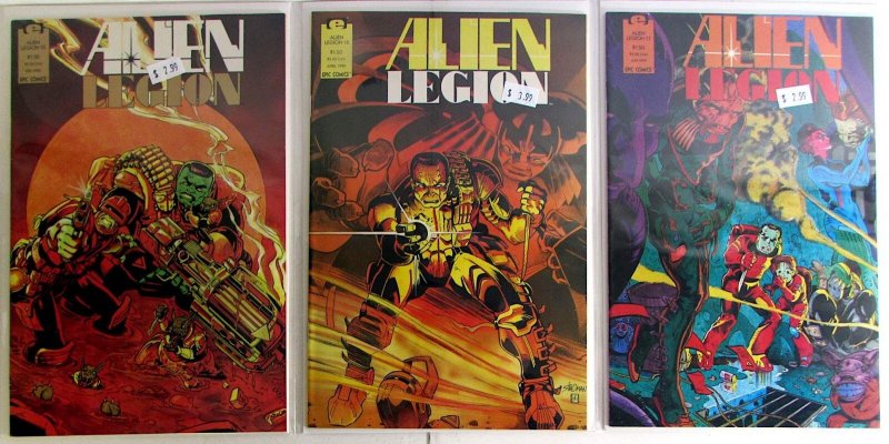 Alien Legion Lot of 3 #15, 16, 17 (1990) Epic Comics 2nd Series Comic Books