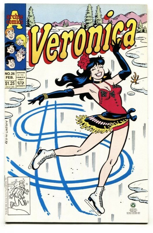 Veronica #26 SPICY POSE Ice Skating GGA 1993- Archie Comics-