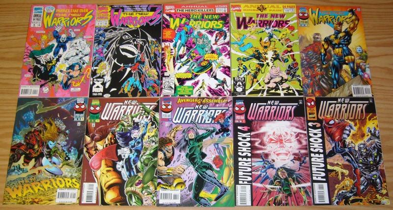 New Warriors #1-75 VF/NM complete series + annual 1-4 + ashcan - mark bagley set